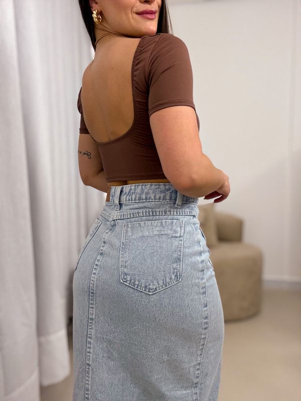 Cropped Priscila Marrom