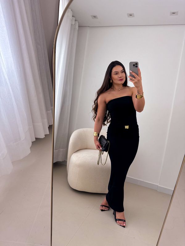 Vestido Francine Preto