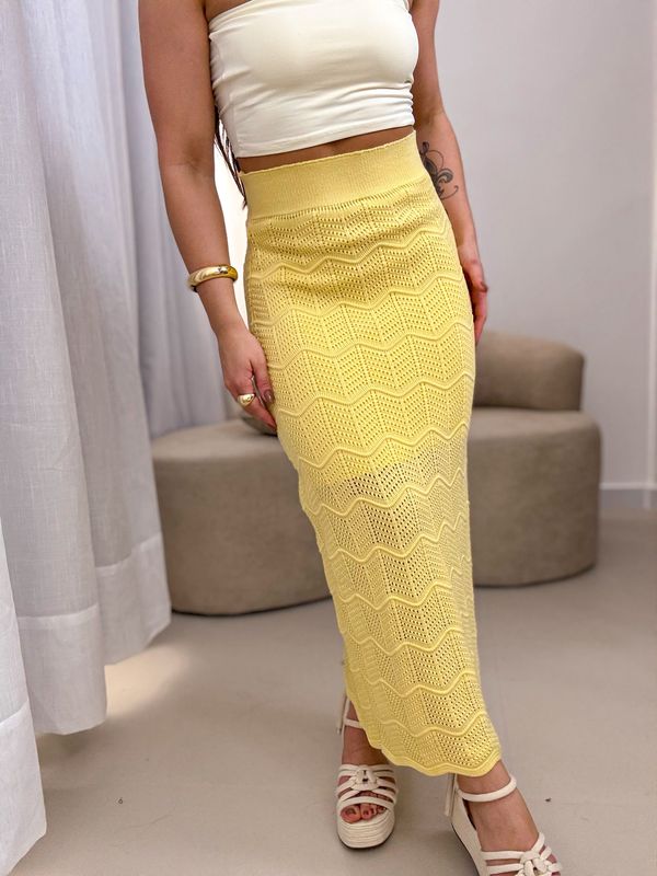 Saia modal Sara Amarelo Manteiga