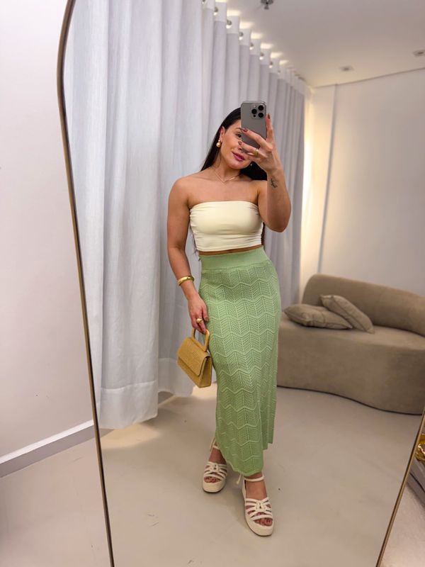 Saia modal Sara Verde Menta