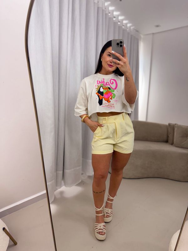 Short Alice Amarelo Manteiga