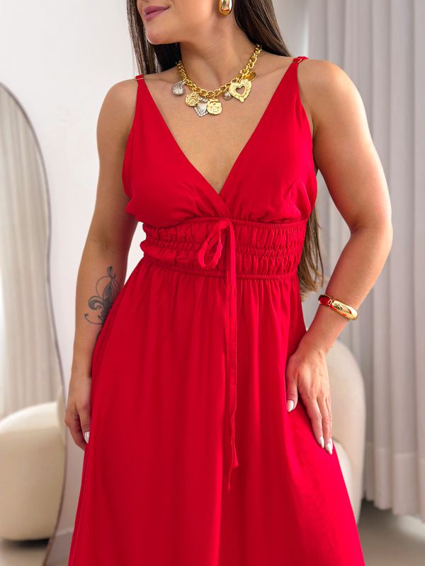 Vestido Sintia Vermelho