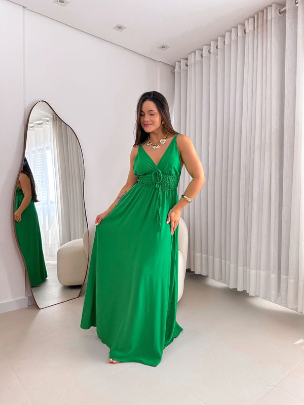 Vestido Sintia Verde Bandeira
