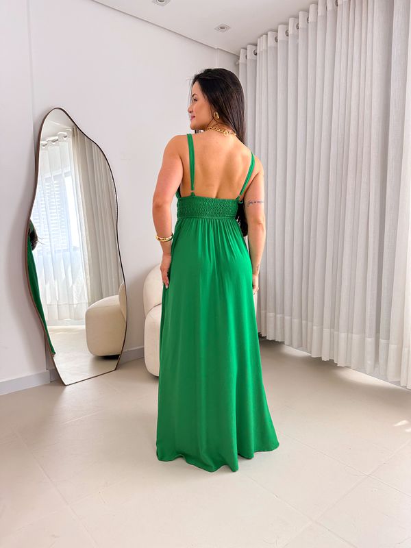 Vestido Sintia Verde Bandeira