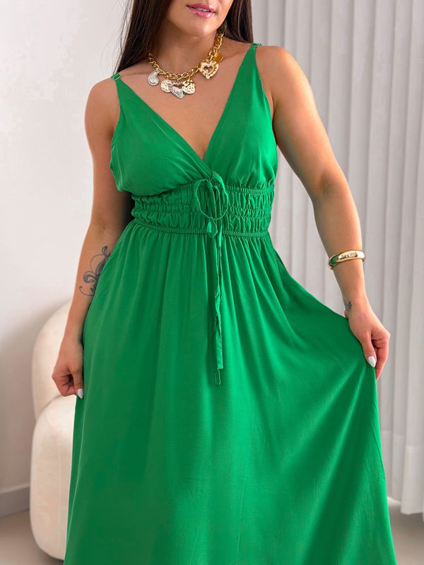 Vestido Sintia Verde Bandeira