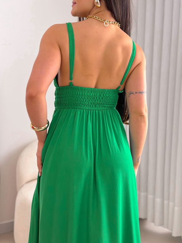 Vestido Sintia Verde Bandeira