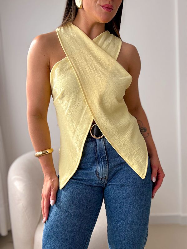 Blusa Assimétrica Vic Amarelo