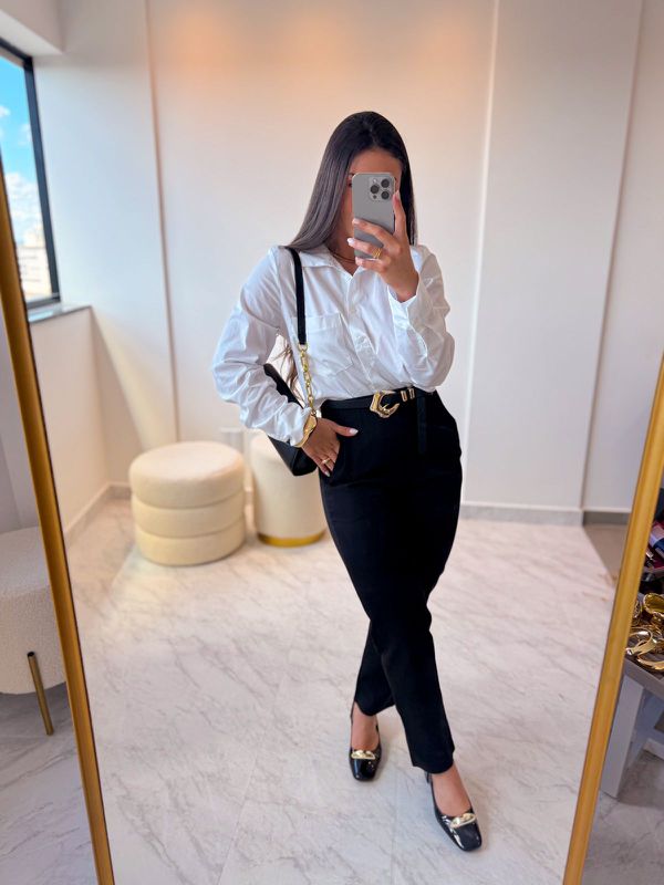 Camisa Cropped Ester Branco