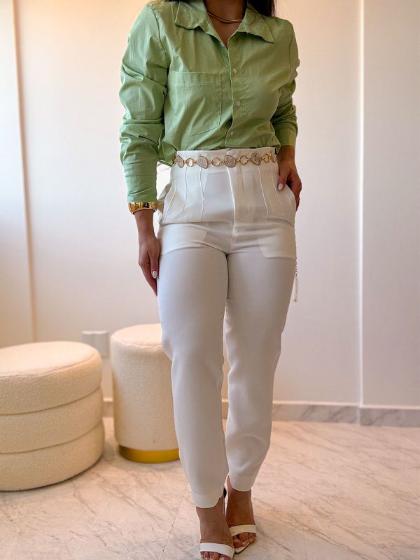 Calça alfaiataria Pietra Branco