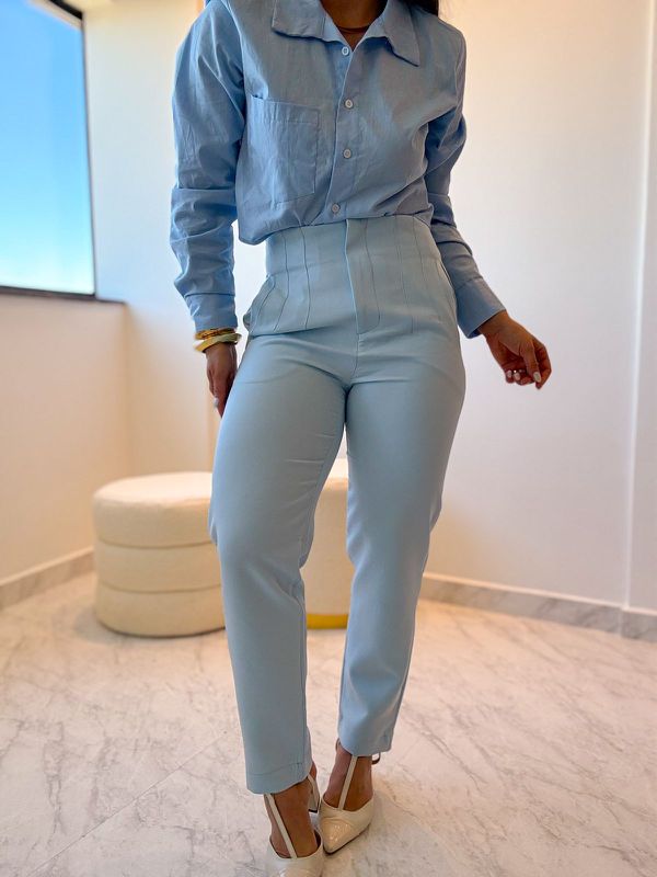 Calça alfaiataria Pietra Azul