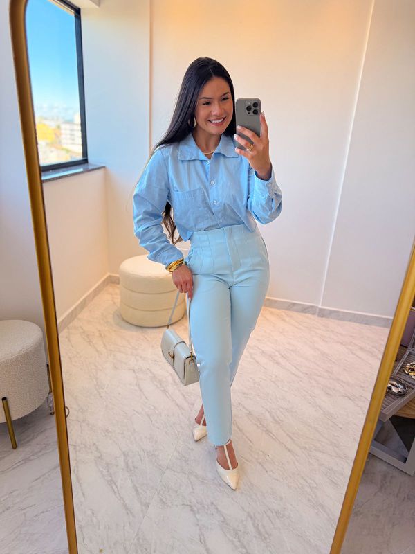 Calça alfaiataria Pietra Azul