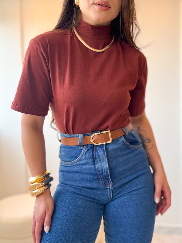 Camiseta Tanise Marrom