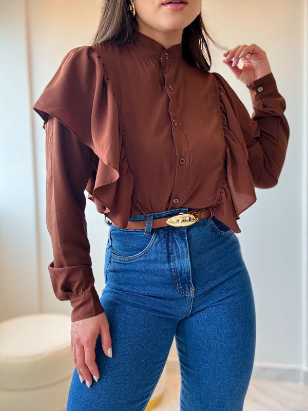 Camisa Cléo Marrom