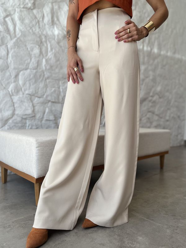 Calça Pantalona Minimal Creme - USE OUK