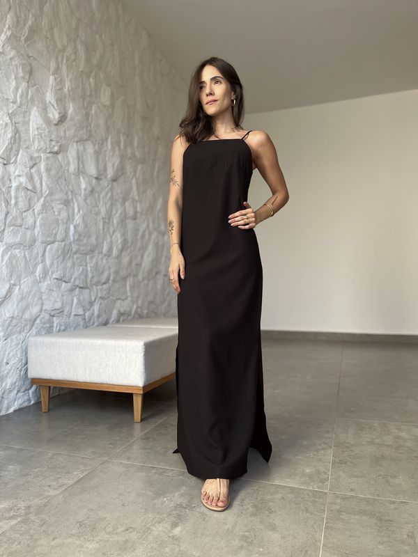 Vestido Longo Reto Preto - USE OUK