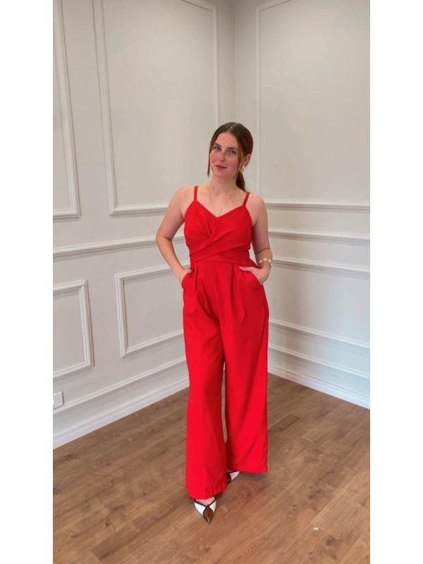 MACACÃO ORQUÍDEA TRANSPASSADO - VERMELHO - 0012790... - SIMONE PETRI 