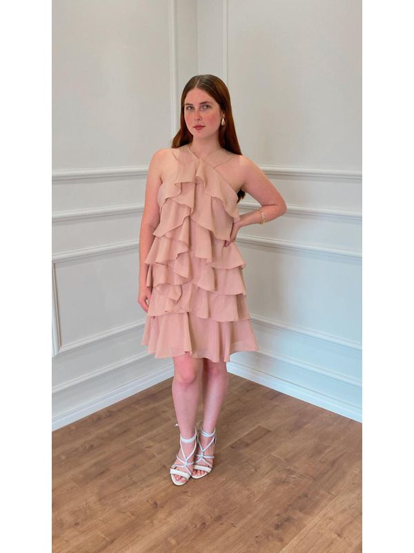 VESTIDO TULIPA BABADO - ROSA - 0012770097 - SIMONE PETRI 