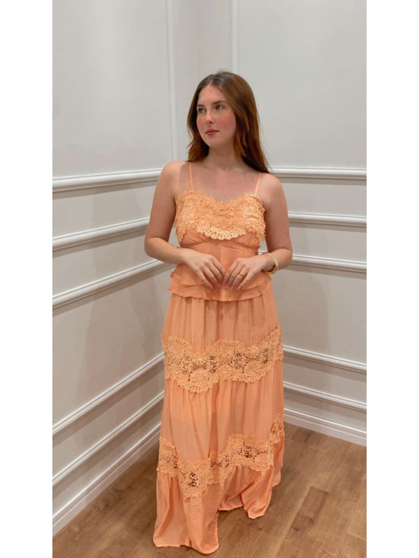 Conjunto De Saia Amendoeira - CORAL - 0012890045 - SIMONE PETRI 