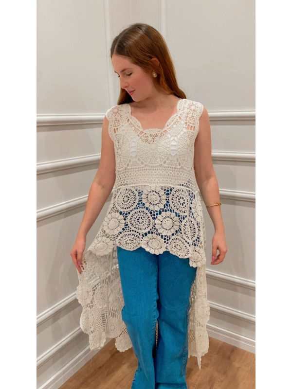 Blusa Olive De CrochÊ - CRU - 0012940050 - SIMONE PETRI 