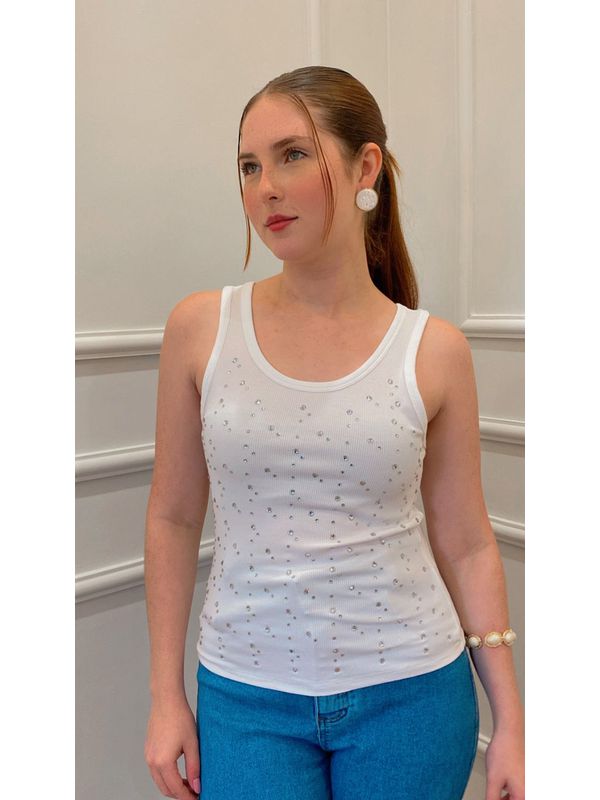 REGATA CRAVO COM BRILHO - BRANCO - 0013010018 - SIMONE PETRI 