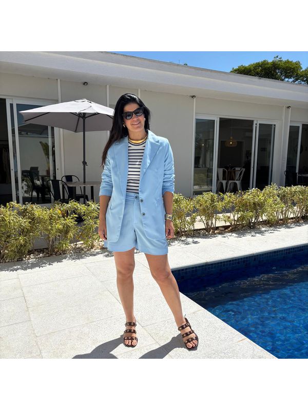 Blazer Feminino Span - Azul Bebê