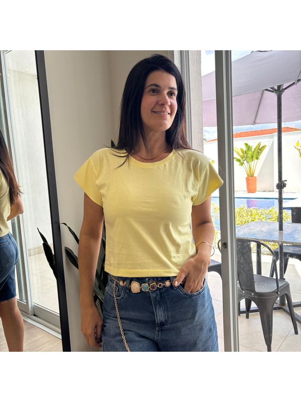 Blusa Feminina Algodão - Amarelo