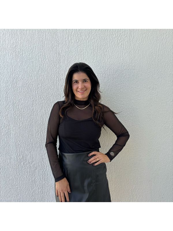 Blusa Feminina Tule Lisa - Preta