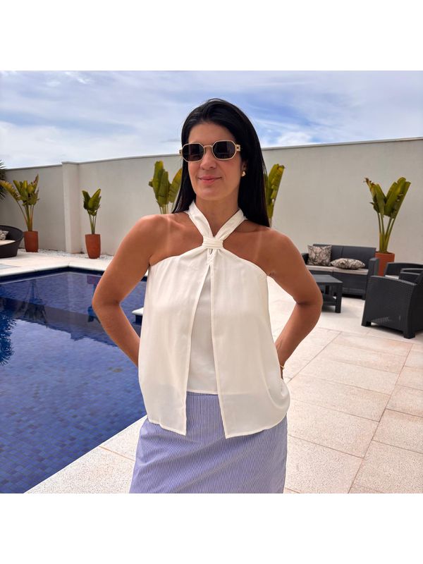 Blusa Feminina Maquinetada - Off White