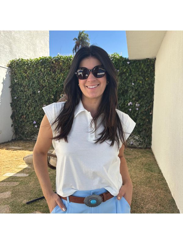 Blusa Feminina Polo Muscle Tee - Off White