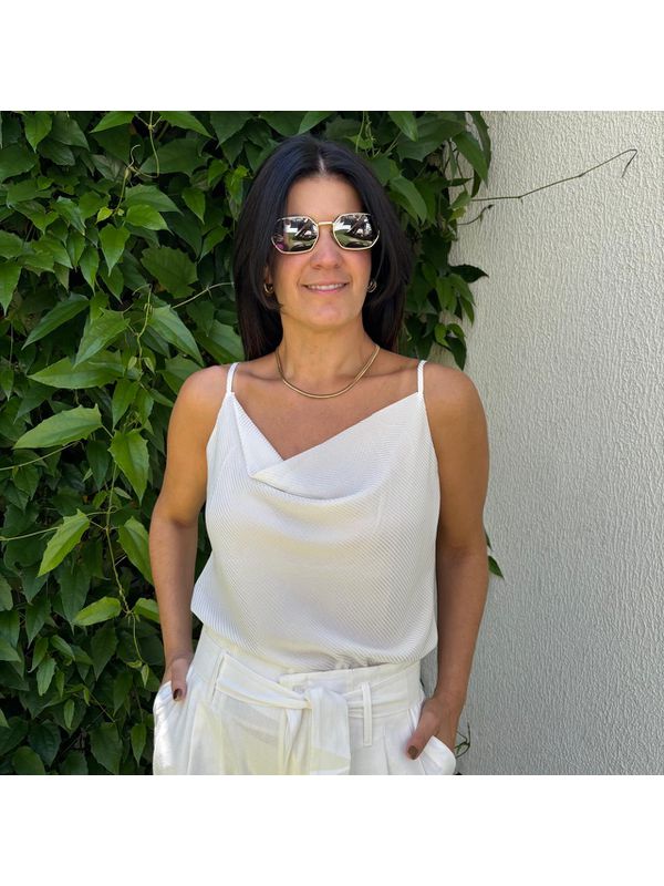 Blusa Feminina Shine Listrada - Off White