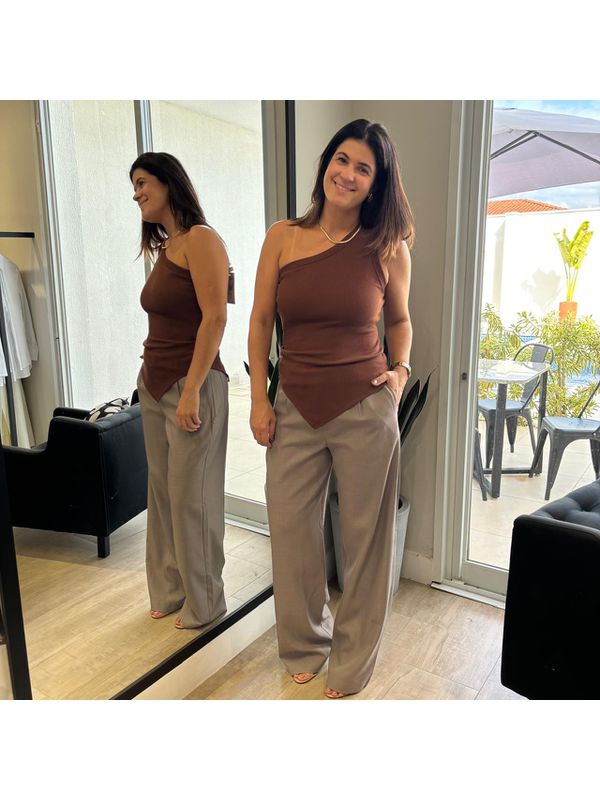 Calça Feminina com Gancho - Cinza Escuro