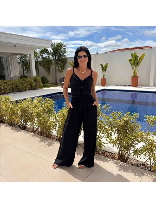 Calça Feminina Lastex - Preto