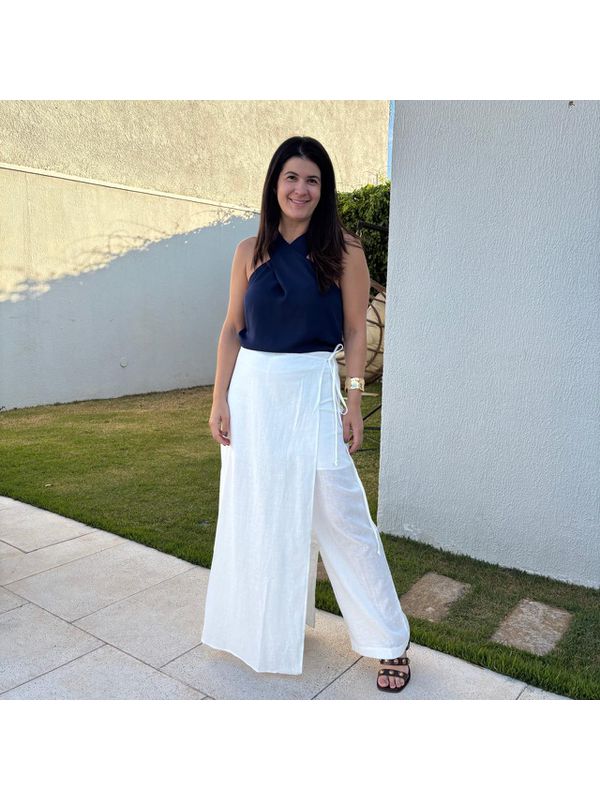 Calça Feminina Pareô Dual - Off White