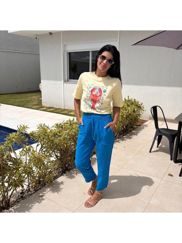 Calça Feminina Sarja Marante - Azul Celeste