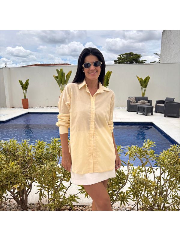 Camisa Feminina Cambraia - Amarelo
