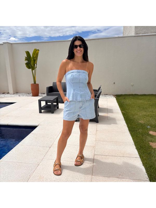 Colete Feminino Jeans Tomara Que Caia - Claro