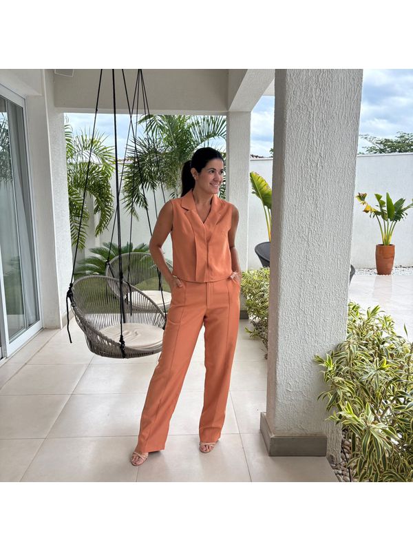 Conjunto Feminino Pala Flat Ice - Laranja Queimado