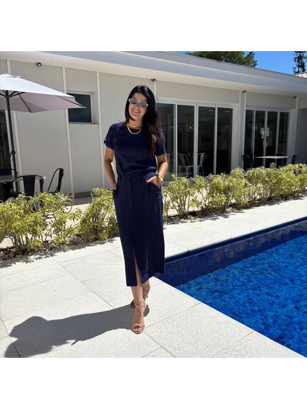 Conjunto Feminino Saia Marante - Marinho