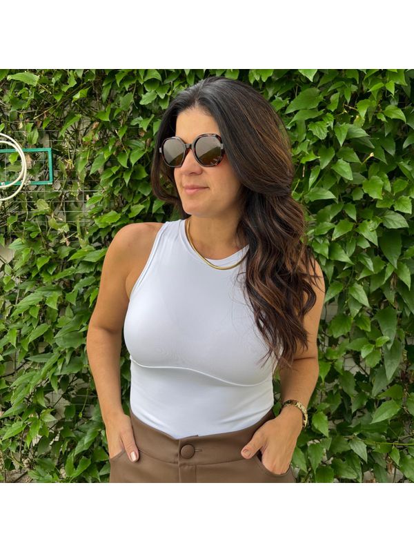 Cropped Feminino Poliamida - Off White