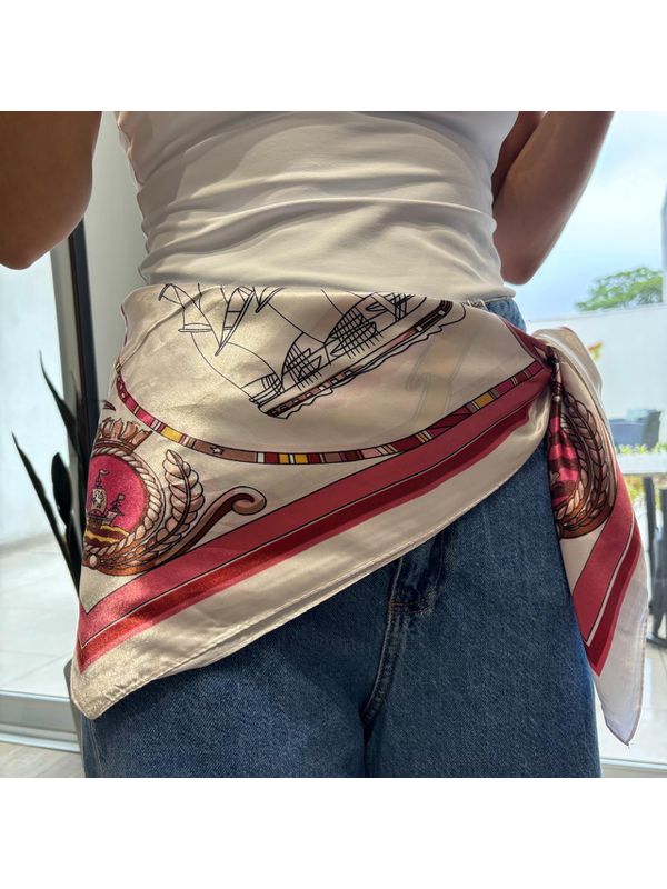 Lenço Feminino Estampado - Rosa