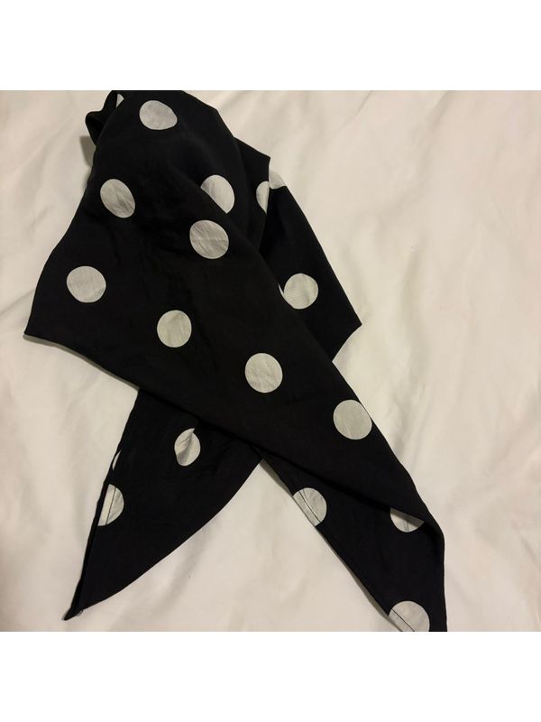 Lenço Feminino Poá - Preto