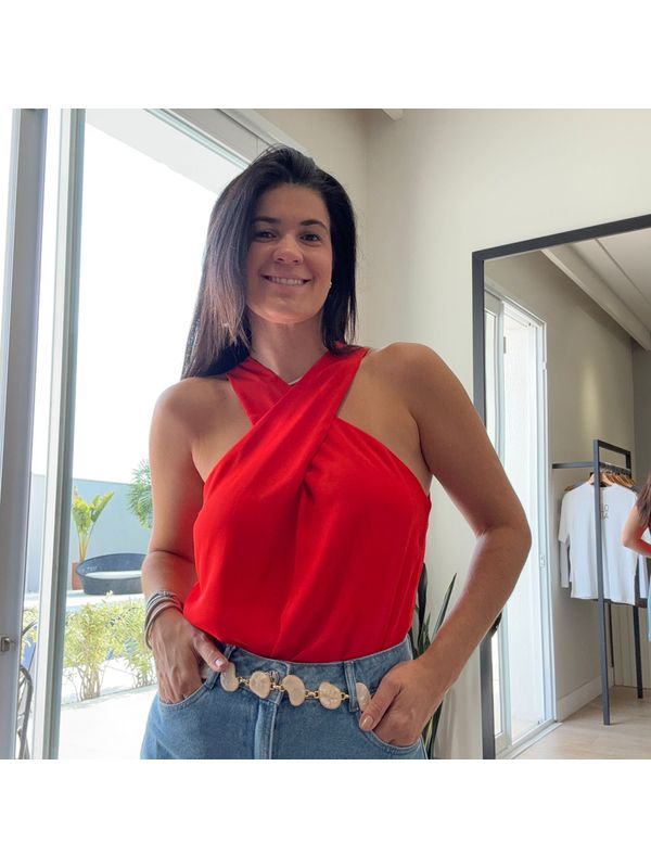 Regata Feminina Cruzada - Tomate