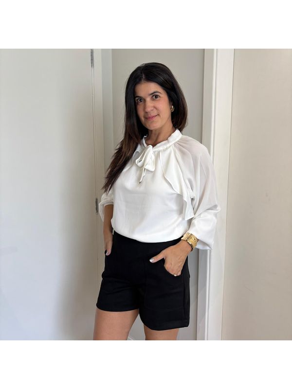 Shorts Feminino Suede - Preto