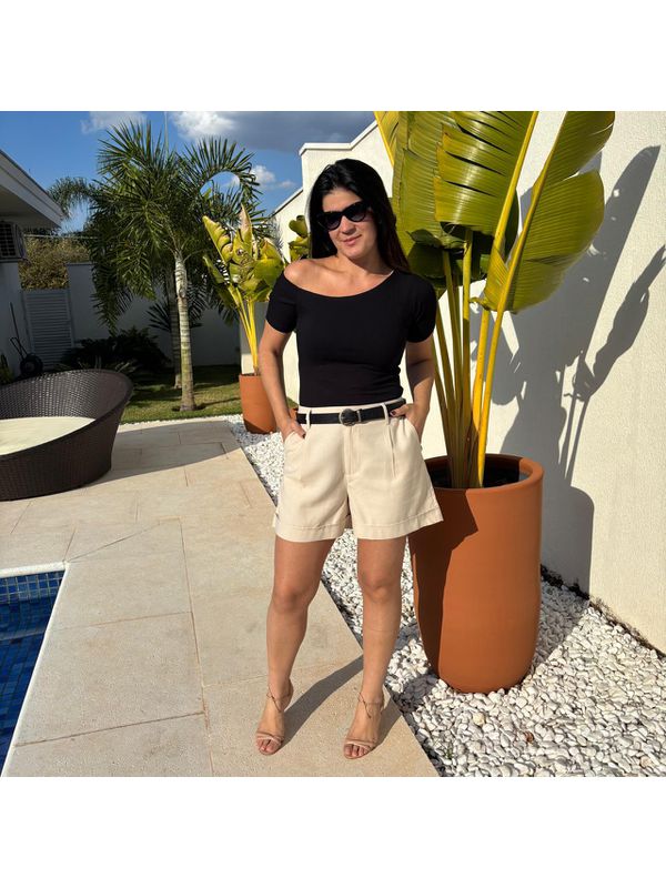 Shorts Feminino Twill Ice - Nude