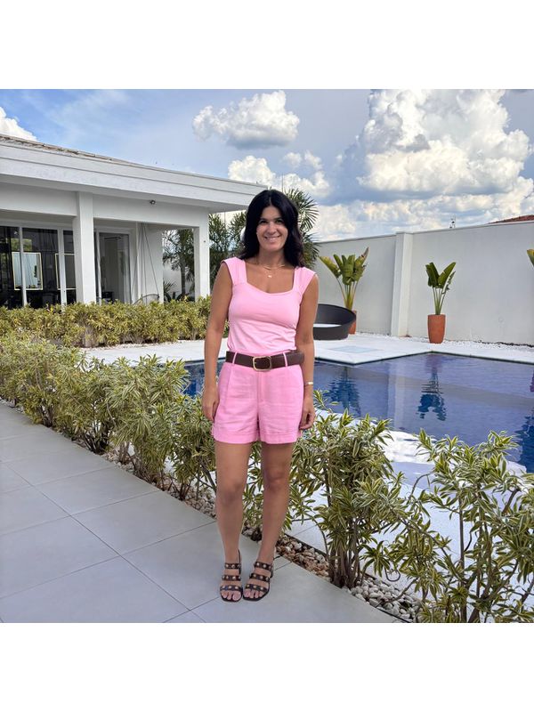 Shorts Feminino Twill Ice - Rosa Chiclete