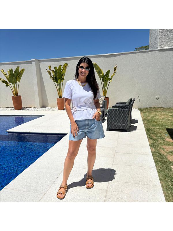 Shorts Jeans Feminino - Claro