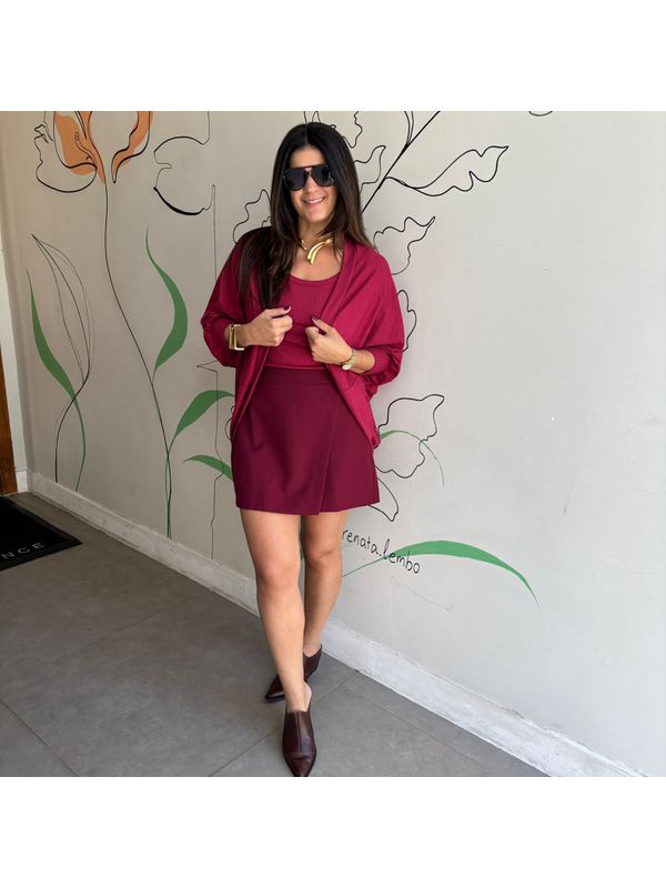 Shorts Saia Feminino Winter - Vinho