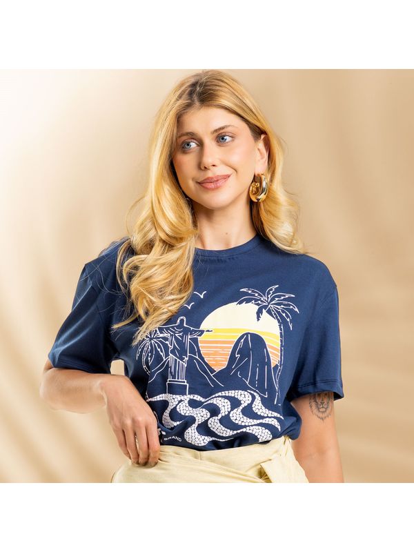 T-Shirt Feminina Rio - Marinho