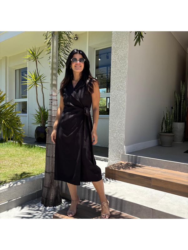 Vestido Feminino Amarração - Preto