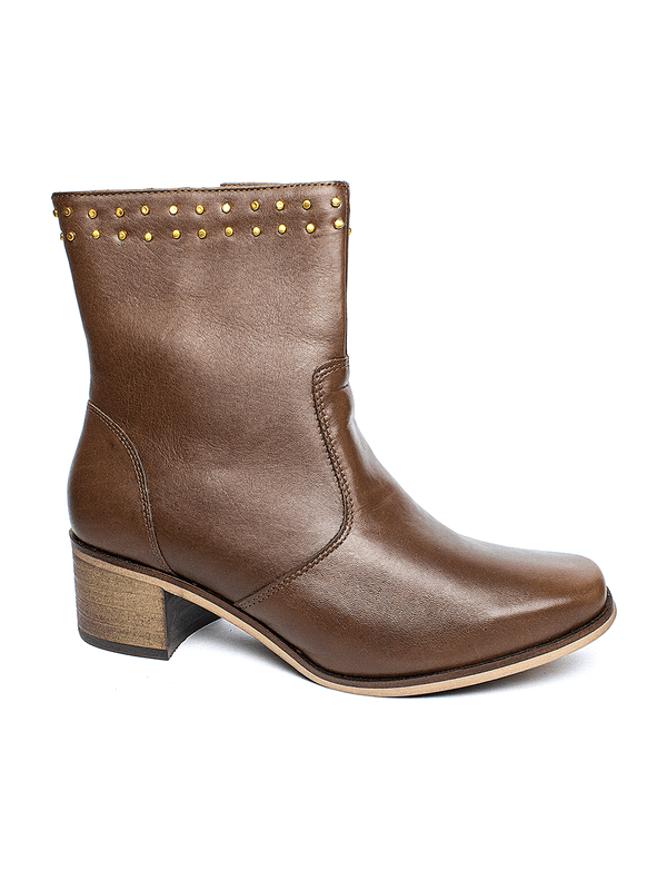 Bota Feminina Cano Baixo Confortável em Couro Legí... - Comprou Já